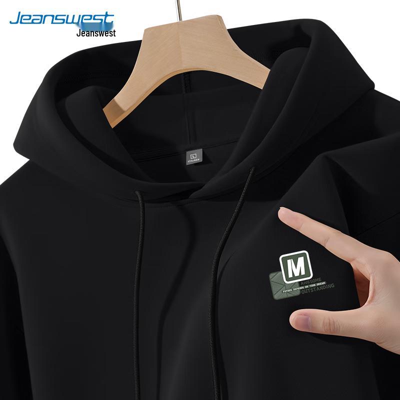 

JEANSWEST Men s Hooded Sweatshirt with Letter Print M