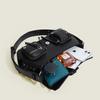 Goth Punk Cool Women's Underarm Bag  Girls Shoulder Bags Fashion Design PU Leather Female Handbags Tote Purse with Zipper