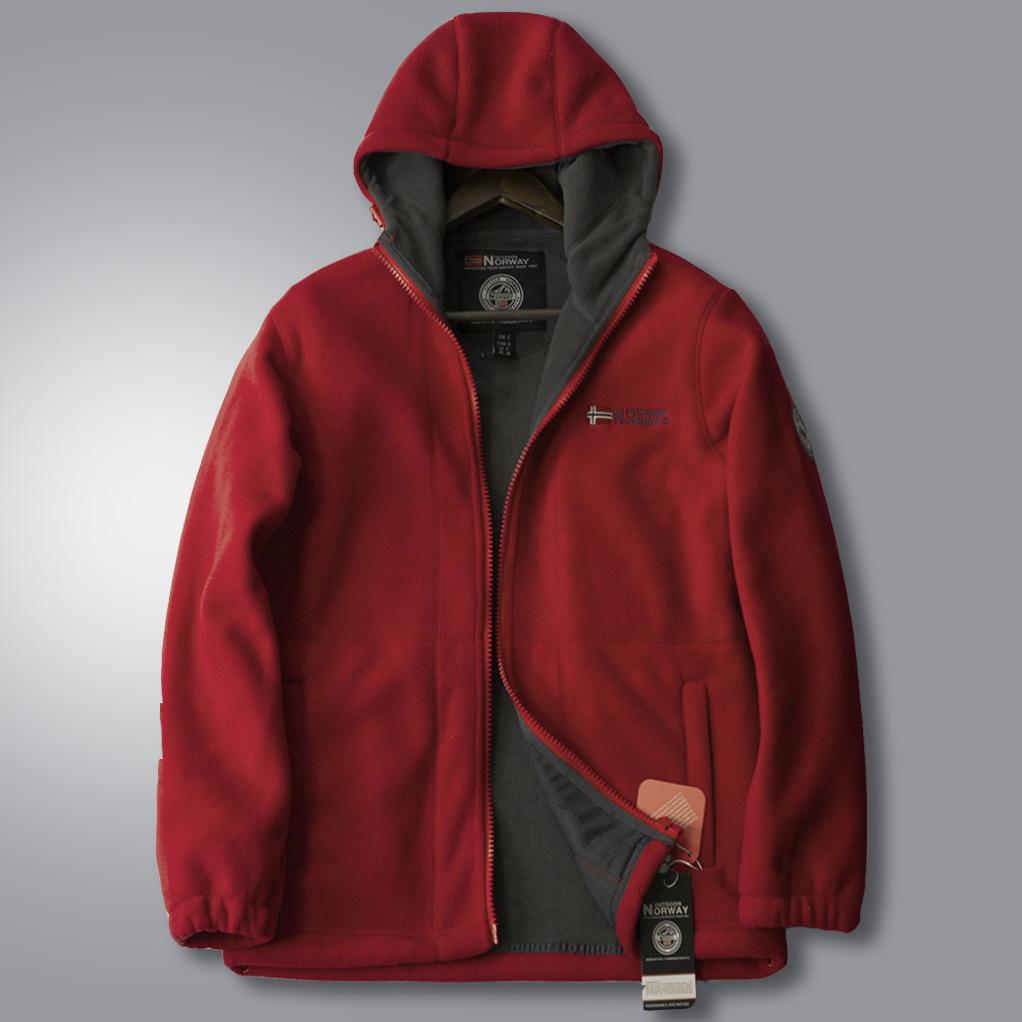 Autumn and Winter New Men's Fleece Hooded Jacket Men's Outdoor Sports Polar Fleece Warm Fleece Jacket.