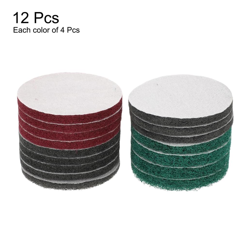 Uxcell 4 Stück Scheuerschwamm Scheuerschwämme 180 400 800 1200 Körnung Bohrmaschine Powerbürste Klettverschluss Oberflächenkonditionierungsscheiben Bohrmaschine Anschleifscheiben Scheuerschwämme