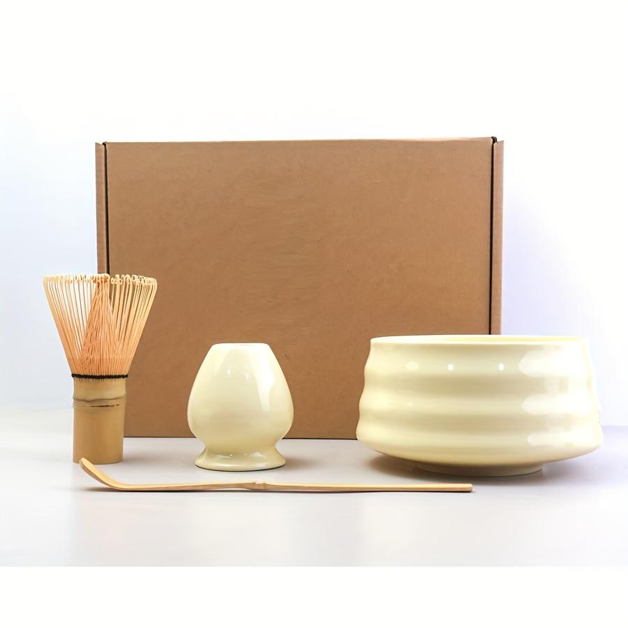 4pcs/set Japanese Style Matcha Tea Set With Tool Rack, Including Bowl, Whisk, Spoon, Great Gift For Ceremony, Traditional Decora