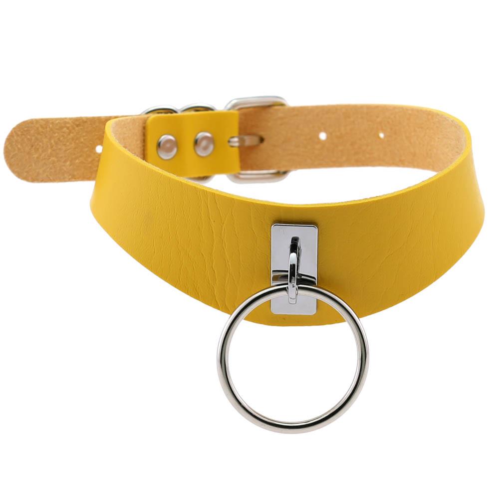Harajuku Hip-Hop Punk O-Ring PU Leather Necklace Collar