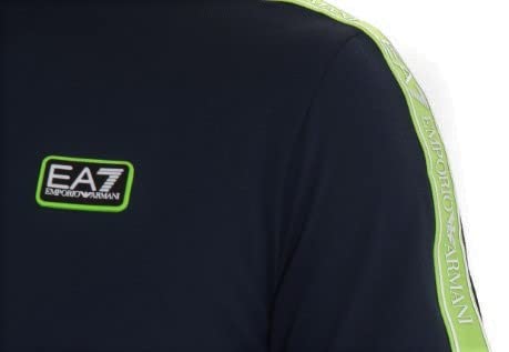 Emporio Armani EA7 3LPT18 PJ02Z 1200 Men's Short Sleeve T-Shirt, Black, Size S [Parallel Import]