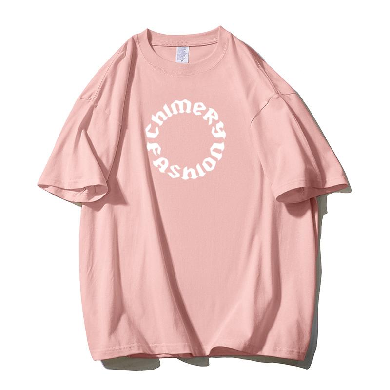 Shellsuning Vintage trička s potiskem dopisu pro ženy Nadměrná ležérní trička s kulatým výstřihem a krátkým rukávem Měkké základní tričko 100% bavlna Oblečení pro páry Korejský gotický top