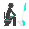 Elderly Pregnant Women's No-Bend Toilet Cleaner & Reacher Aid