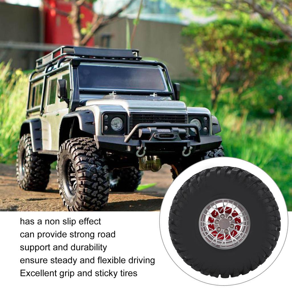 RC Tire 2.2 Inch   Rubber Alloy RC Car Wheel with Metal Wheel Hub RC Spare Upgrade Parts Accessory