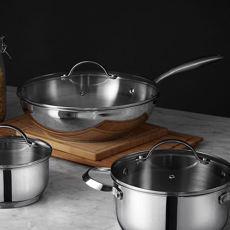 DESLON 30cm Stainless Steel Wok
