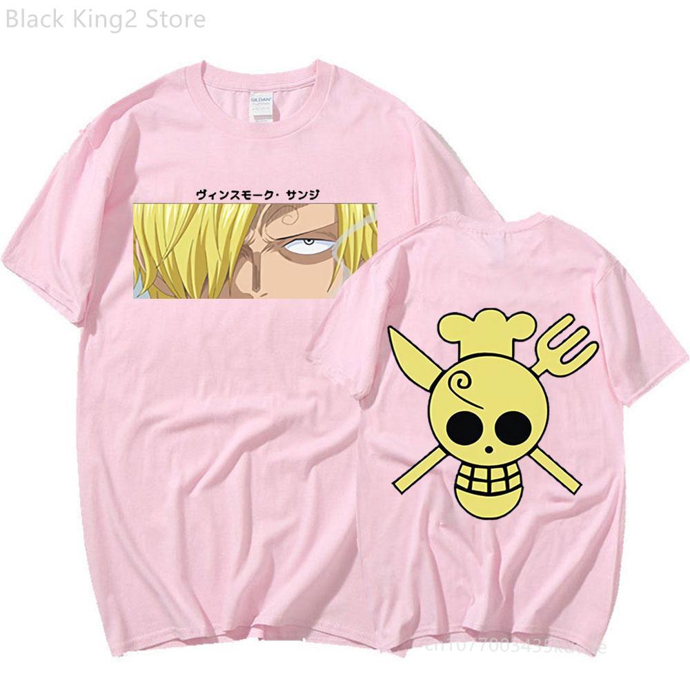 Sanji Anime T Shirt Men's Harajuku Fashion T-Shirt Short Sleeve Cotton Loose Unisex Top Men Clothing Manga Streetwear