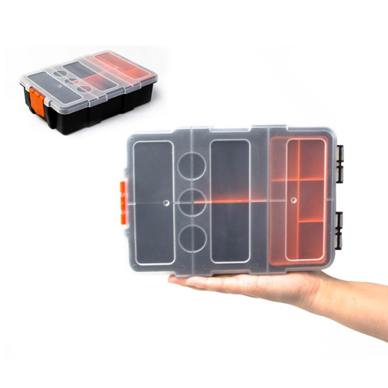 §Multi-Grid Portable Plastic Parts Toolbox Combination Screw Storage Box Metal Parts Hardware Tool Screwdriver Tool Box