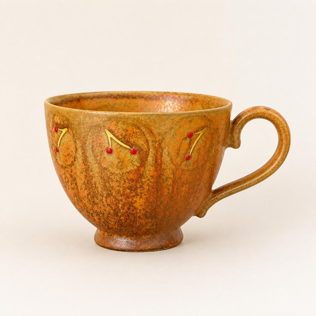 HandPainted Cherry Motif Ceramic Cup Microwave Underglaze Drinking Elegant for Home