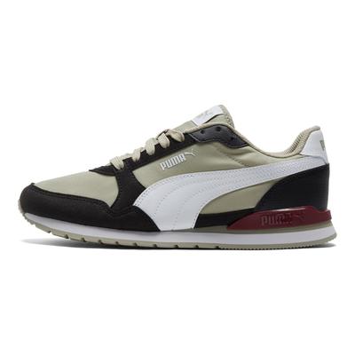 St Runner V3 Fabric Synthetic Leather Suede Comfortable Low-Top Lifestyle Sneakers Unisex Sneakers Black White Green 384857-10