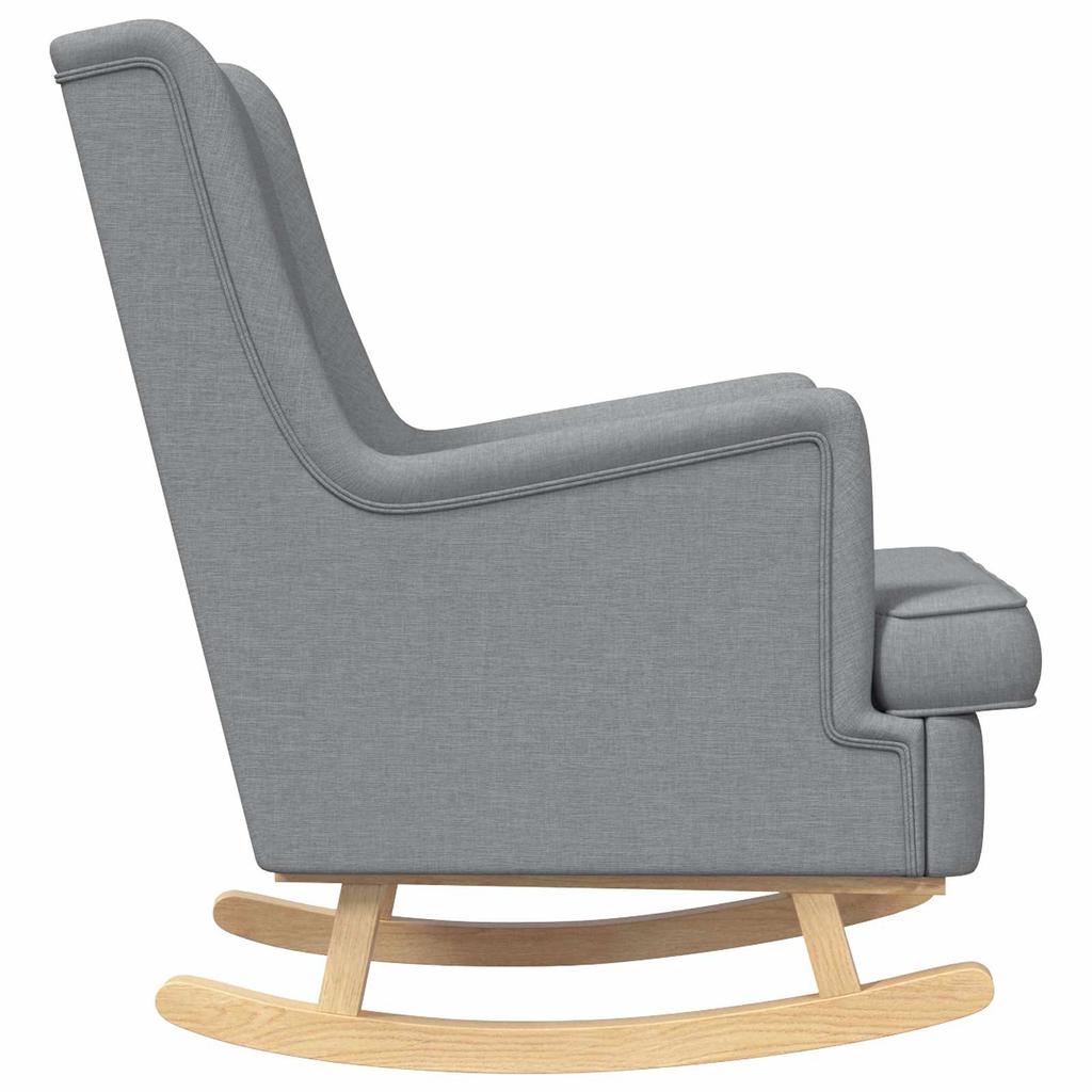 Rocking Chair Light Grey 62 x 80 x 85 cm Fabric