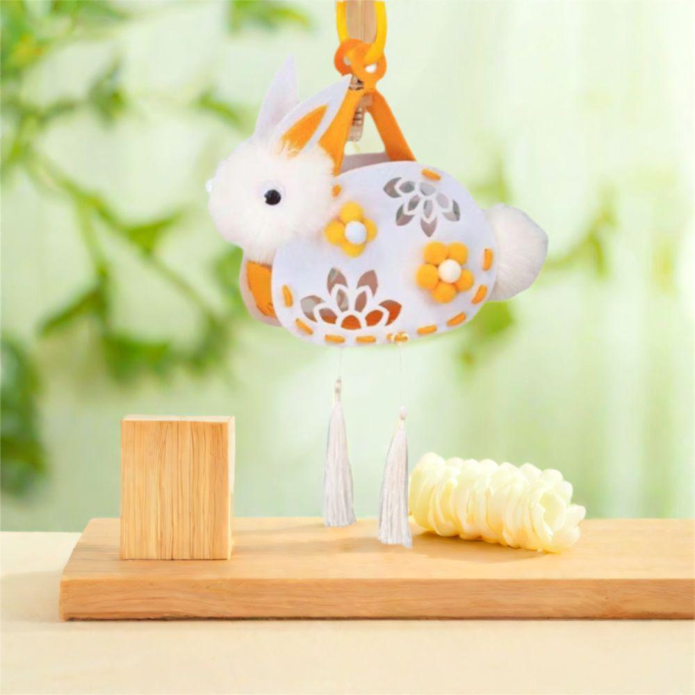 Handmade Rabbit Lantern Chinese Style Luminous Toy Pendant Light Up Lantern  Gift