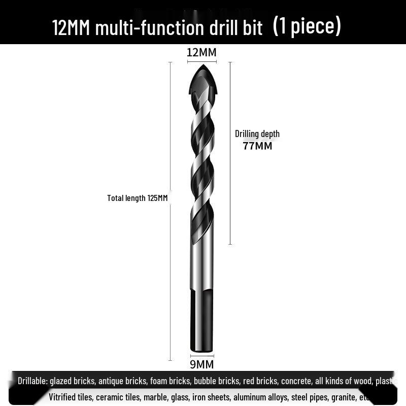 6mm Triangle Drill Bit for Tile, Concrete, Glass, and Cement
