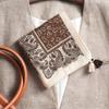 Handmade 71 cotton and linen cashew flower square scarf silk scarf female Korean version versatile high-end neck protection scarf thin silk wool scarf