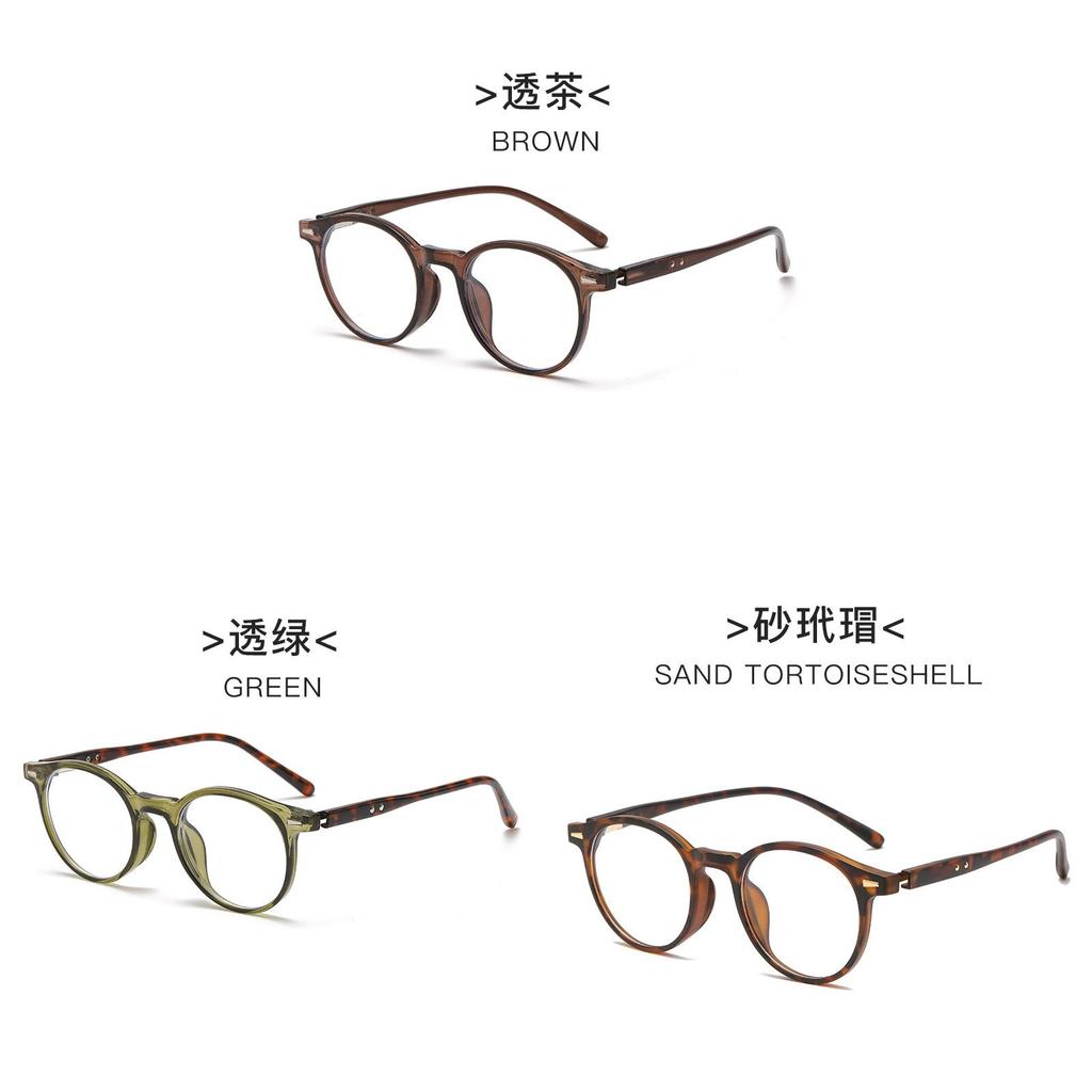 Tr90 Round Blue Light Blocking Eyeglass Frame With Minimalist Design For Fashionable Women