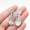 Feathers Leaf Nature Charm Antique Bronze Zinc Alloy Jewelry Making Supplies Bracelet Making Style Pendants