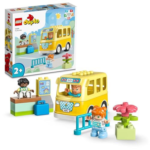 

Игрушка LEGO Duplo Город Школьный автобус, отличный подарок на дни рождения, Рождество и развивающие игрушки для мальчиков и девочек от 1,5, 2 и 4 лет. Идеально для ролевых игр
