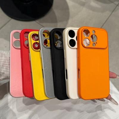 Luksusowe Matowe Etui ze Skóry na Telefon Dla iPhone 17pro max 11 12 13 14 15 16 Pro Max Plus Odporny na Wstrząsy Zderzak Tylne Pokrowce