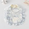 Ruffle Baby Drool Bibs: Pure Cotton Printed Lace Bibs