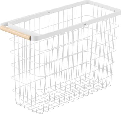 Yamazaki Slim Laundry Basket, Large, White, W23 X D54.1 X H36.7 Cm, Tosca, Space-Saving, Fits In Gap, with Handle, 10378
