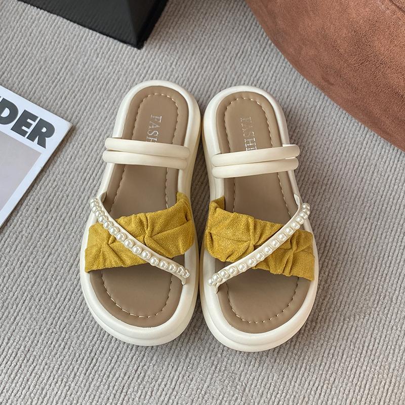 Stepping On Shit Sandals Women's Summer Wear Fairy Style with Skirt 2025 New Two Wear Soft-soled Slippers Tide