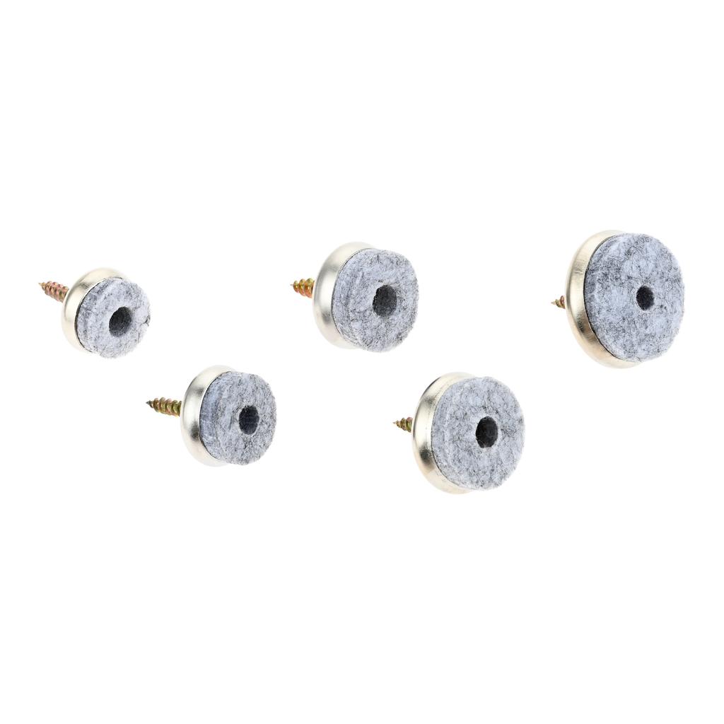 10Pcs Gray Furniture Felt Gliders Screw-On Felt Pads For Wooden Floors Home Chair Gliders Floor Protector Pad 18/20/22/24/28mm