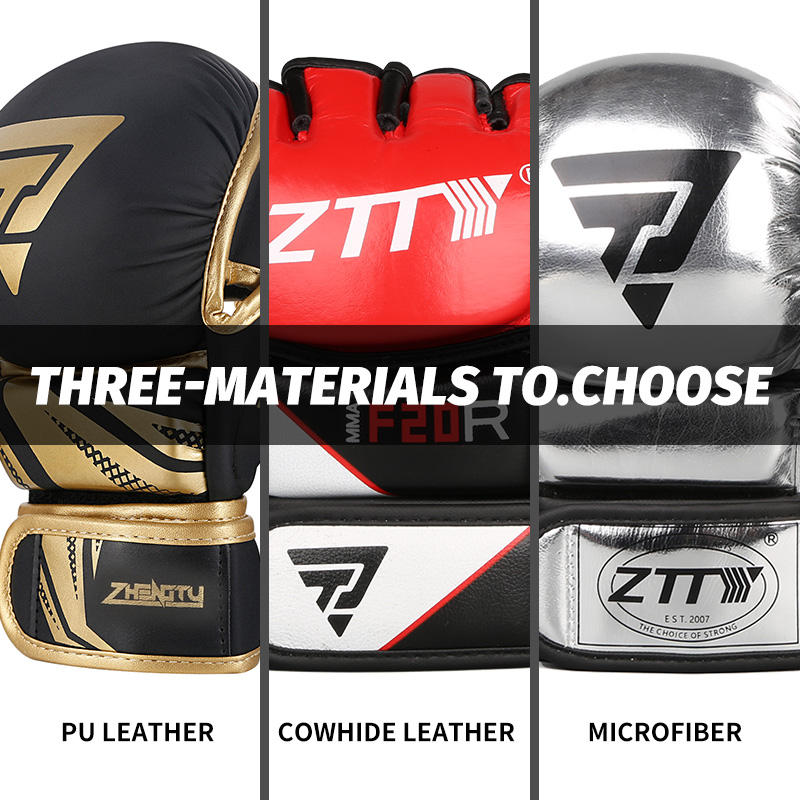 Professioneller MMA-Handschuh Mattschwarz 7oz MMA Trainings-Sparring-Grappling-Boxen-Muay Thai-Handschuhe