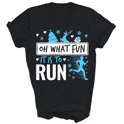 Oh Che Divertimento È Correre Corridore Corsa Natale Maglietta Unisex Regalo