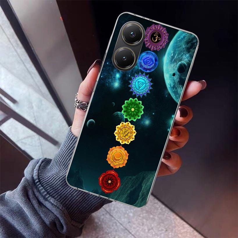 Yoga Chakra Spiritual Energy Universe Phone Case For Xiaomi Poco X5 X6 X7 Pro F7 Ultra M7 Redmi 15C 15 13C 13 12C 12 10 10C 10A