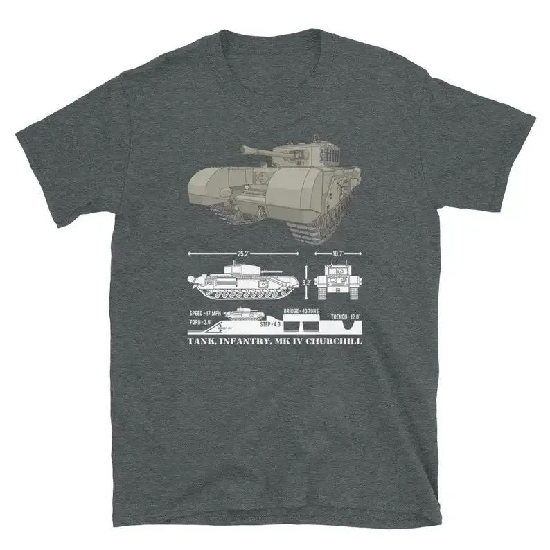 Churchill Tank Infantry Mk IV WWII Tanks Fans Gift TShirt 100 Cotton ONeck Short Sleeve Summer Casual Mens Tshirt Streetwear