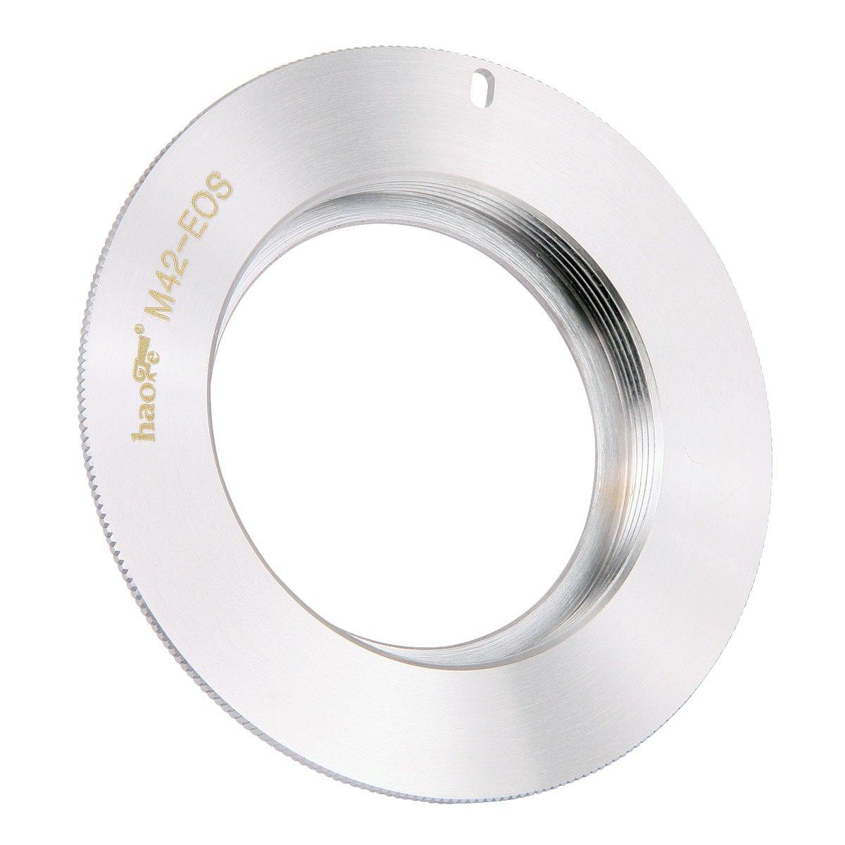 

Haoge Manual Lens Mount Adapter M42 42mm Thread Mount Lens for Canon EOS Rebel EFS Mount Cameras 80D, 70D, 60D, 50D, 550D, 500D, 5D, 5DS, 7D, EF,