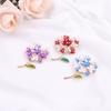 Creative Literary Hydrangea Plant Flower Brooch Ladies Western Pin Sweater Brooch Jewelry Accessories
