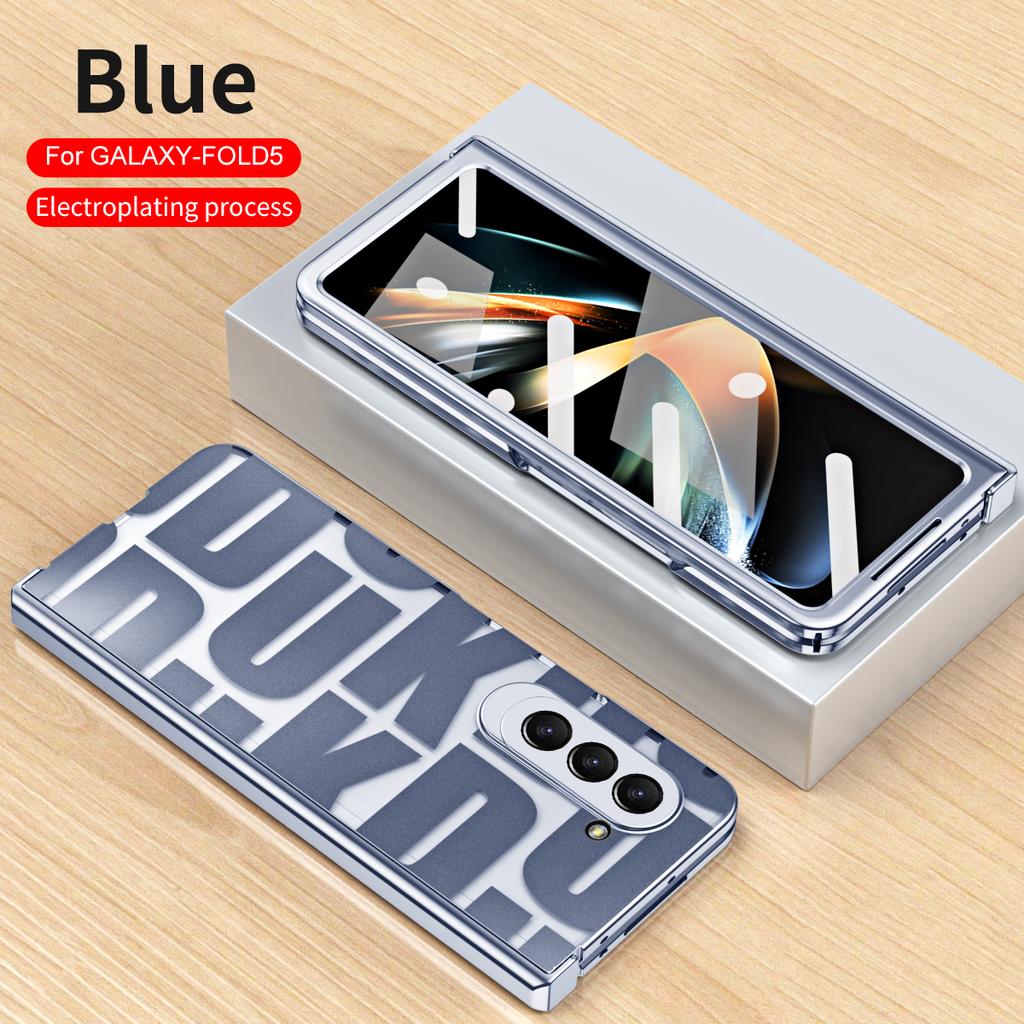 Luxus Phantom Plating Scharnierschutz Klare Telefonabdeckung für Samsung Galaxy Z Fold 6 5 4 3 2 Hülle Stoßfester Displayschutz