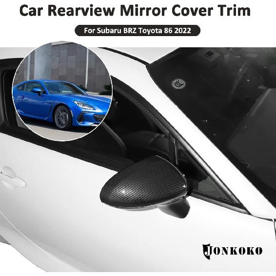 ABS Carbon Fiber Car Side Rearview Mirror Cover Trim For Subaru BRZ Toyota 86 2022-2024 Side Wing Mirror Cap Accessories (Carbon Fiber)