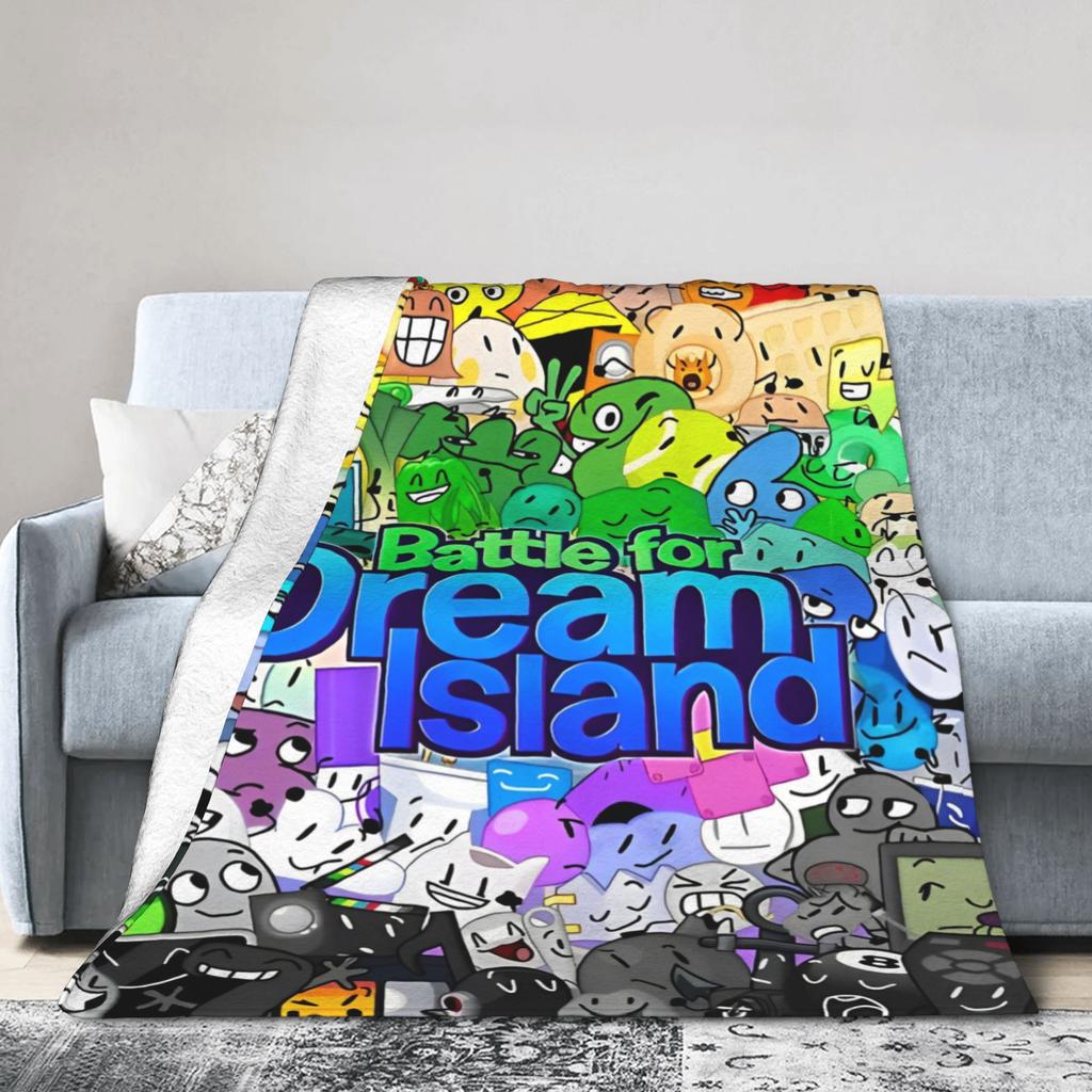 Gemütliche bfdi Battle for Dream Island Decke Merch Sofa Dekorative Überwurfdecken Super Warm Fleece für Auto
