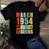 March 1954 The Birth Of Legends Vintage Unisex Men's and Women's T-shirts