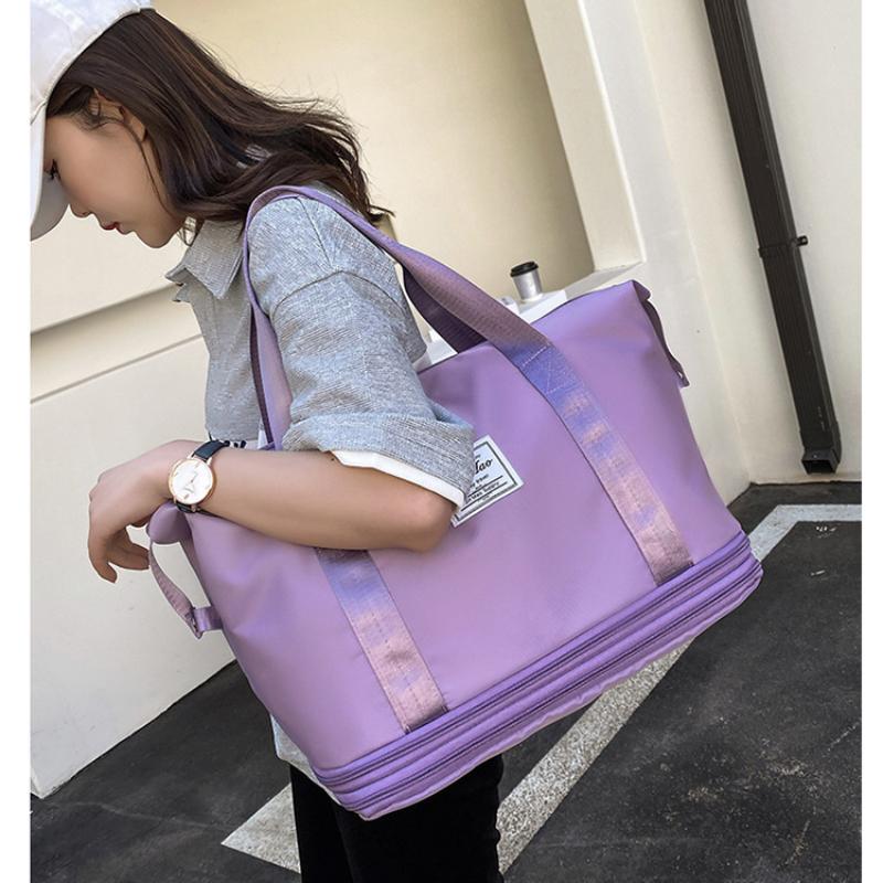 Double Layer Expansion Large Capacity Travel Bag Dry-wet Separation Handbag Lightweight Universal Outdoor Fitness Yoga Bag