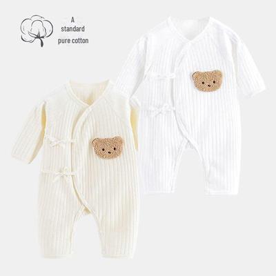 Newborn Boneless Butterfly Jumpsuit with Bear Design – Spring/Autumn Baby Clothes