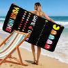 Name Custom PACMAN Print Beach Towel, Large Soft Quick Dry Towel for Beach Camping Swimming
