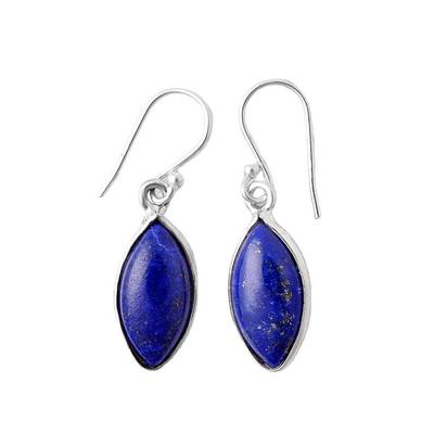 925 Sterling Silver, Lapis Lazuli Earring, Handmade Earring, Mom Gift, Dangle Earring, Birthday Jewelry, Anniversary Gift