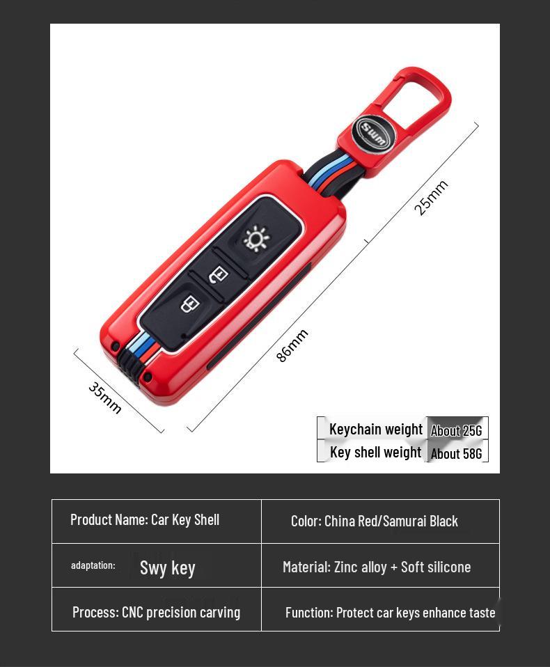 2022 SWM X3/X7/G01/G05 Men's Metal Smart Key Case with Buckle