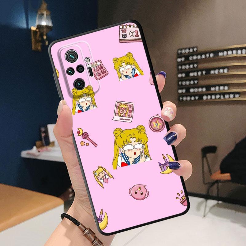 Handyhülle für Xiaomi Redmi Note 11T 11S 10 Lite 10S 8 9S 7 11 Pro 8T 9 Cover Stoßfestes TPU Soft Funda Niedlicher Zauberstab Mond