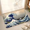 H-Hokusai O-Ohara K-Koson Floor Mat Floor Mat Soft Flannel Non-Slip Door  Rug for Living Room