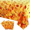 Fall Maple Leaves Tablecloth Thanksgiving Fall Party Table Cover Autumn Maple Leaves Table Cover Fall Plastic Table Decoration for Harvest Festival