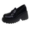 British style platform thick heel loafers women's 2024 new fashion trend design casual single shoes sweet small leather shoes