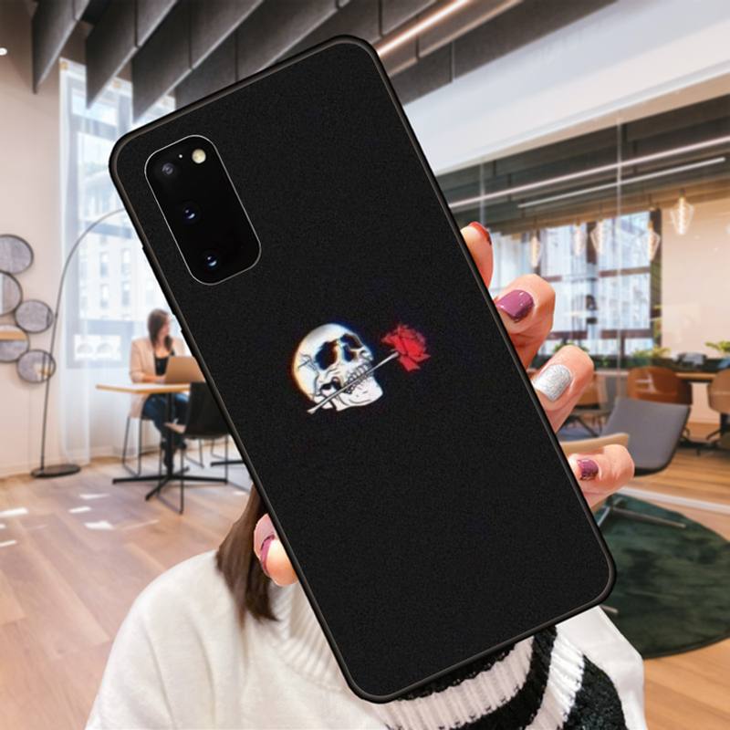 Skull Background Art Phone Case For Samsung Galaxy S9 S9plus S20 5G S20 ULTRA 5G S20 Plus 5G S21 S30 Case Cover