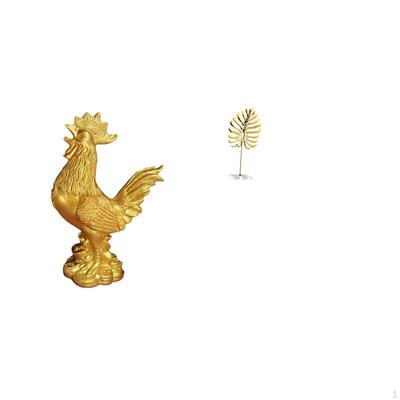 Chicken Figurine Feng Shui Decor Metal Statue Sculpture Ornament Abstract Home Decorations