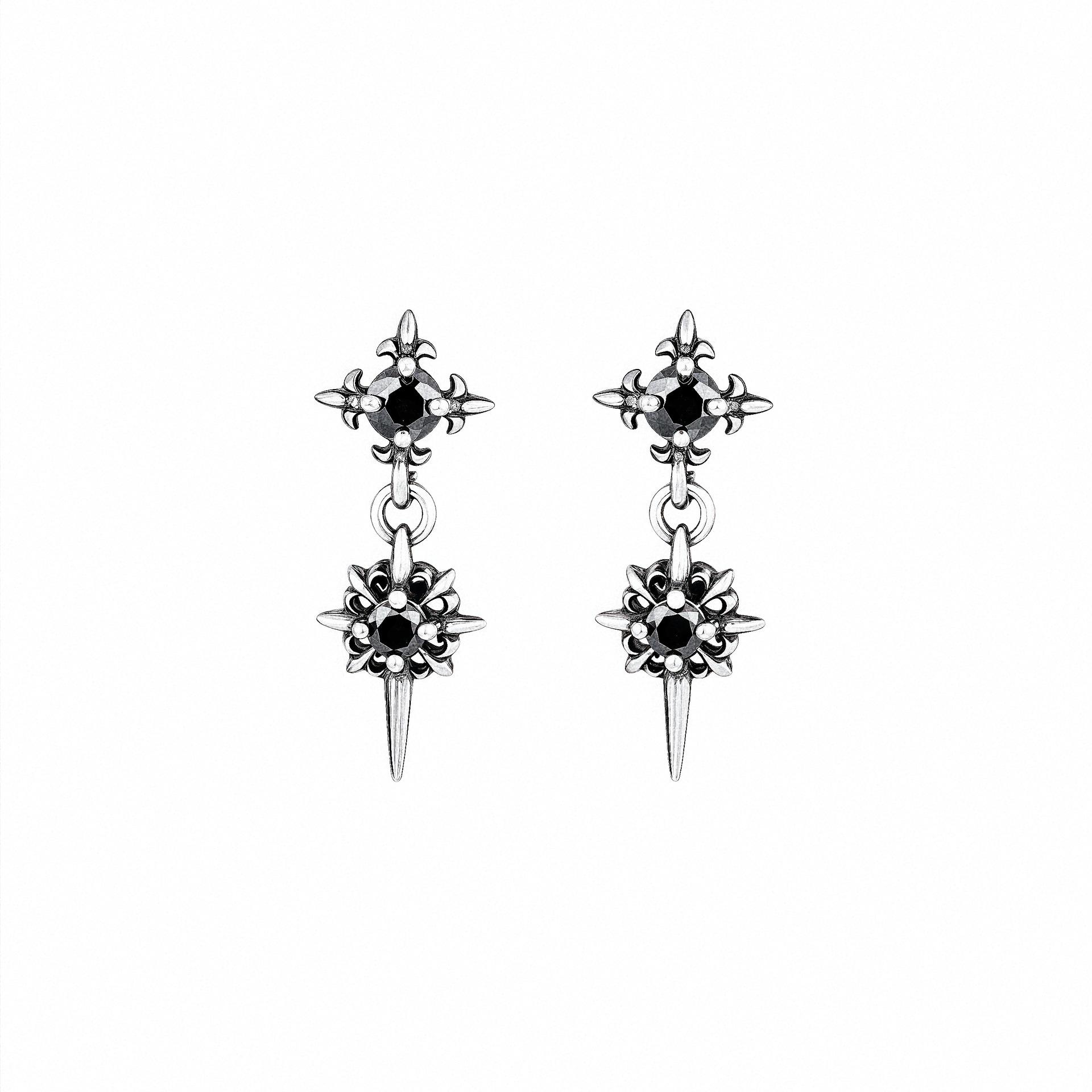 Earrings Retro Trend Multi-Star Earrings Stud Earrings Men Hip Hop Women North Star Ruffian Handsome Personality Stud Earrings