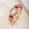 Korean Fashion Ladies Butterfly Flower Quartz Watch With Alloy Band For Casual Wear